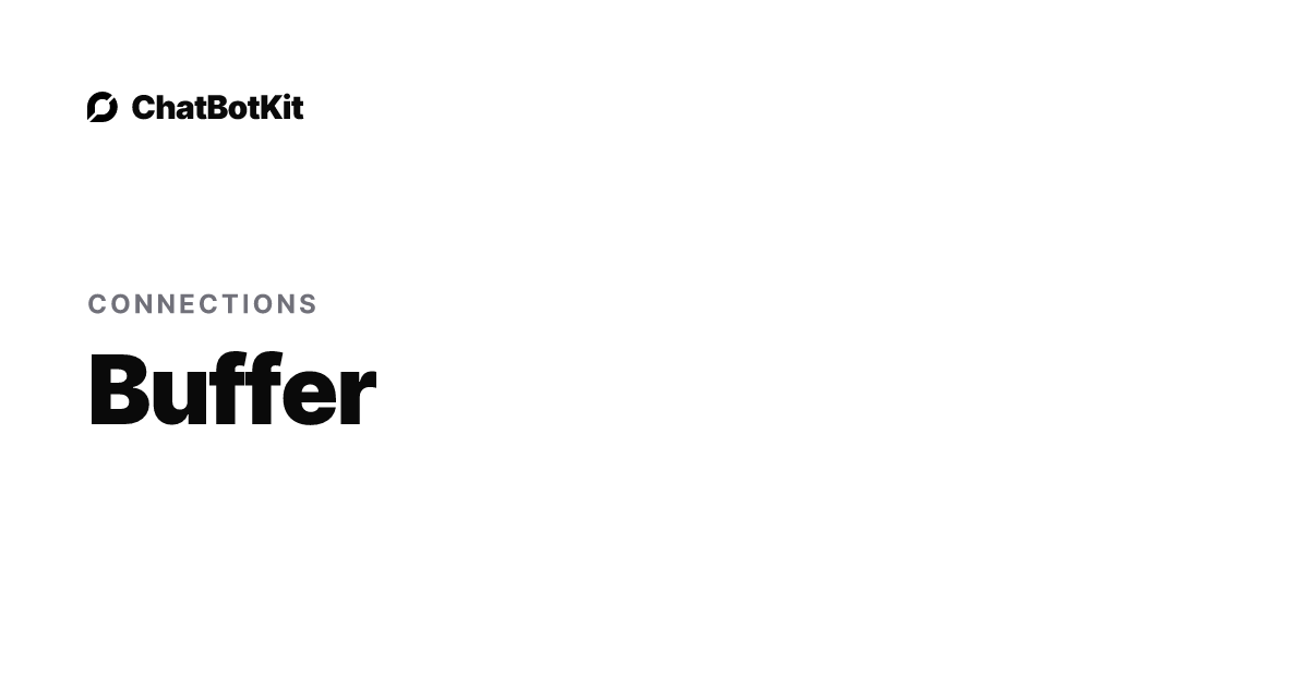 Build Buffer AI bots and agents