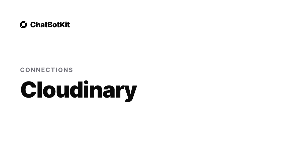 Build Cloudinary AI bots and agents