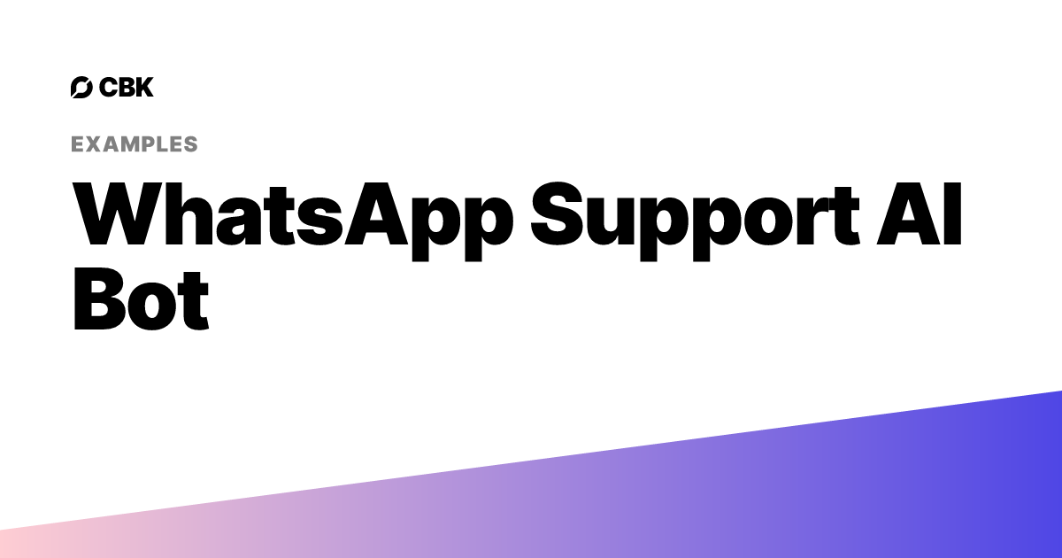 Whatsapp Support Ai Bot Ai Chatbot