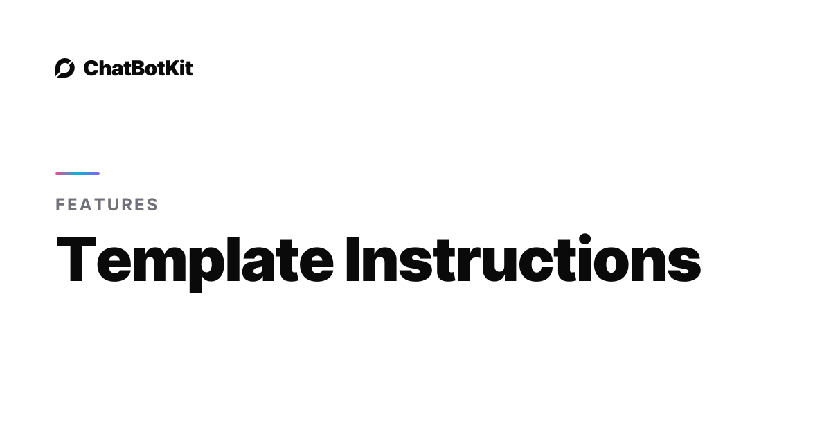 Template Instructions