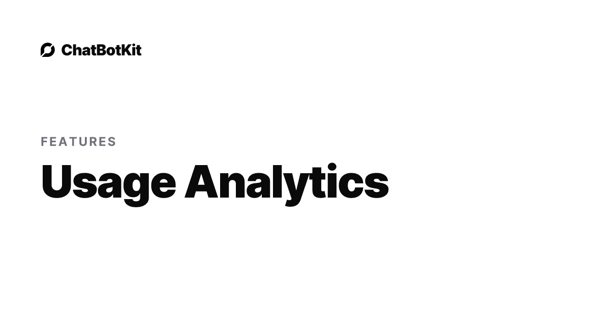 Usage Analytics